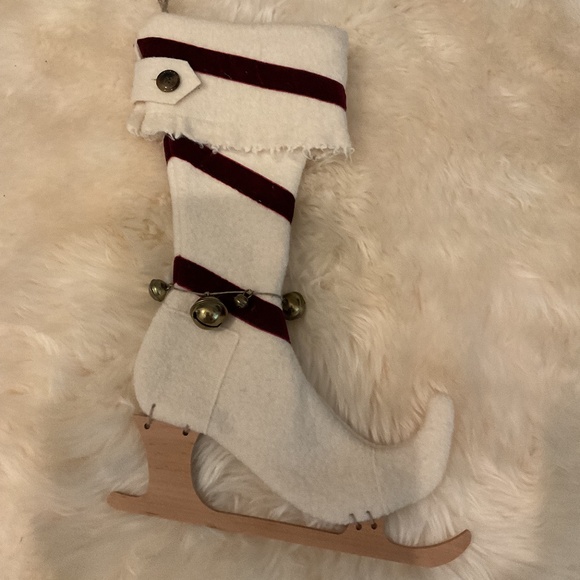 Frontgate German Klein More Collectible Wool Skate Christmas Stocking - Picture 2 of 5